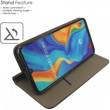 Telone atverčiamas dėklas - juodas (Huawei P30 Lite) Telone atverčiamas dėklas - juodas (Huawei P30 Lite)